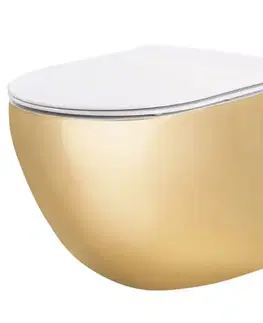 Sanitárna keramika Závesná WC misa Carlo Mini Tornado  Gold
