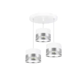 Svietidlá  Luster na lanku MILO 3xE27/60W/230V strieborná 0338