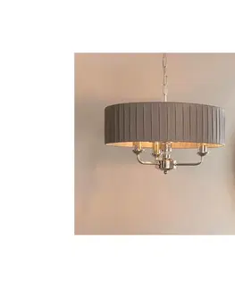 Svietidlá Endon 94394 - Luster na reťazi HIGHCLERE 3xE14/40W/230V tmavošedá/lesklý chróm 94394