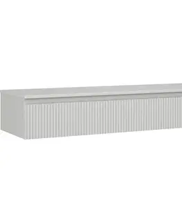 Kúpeľňový nábytok MEXEN/S - Rivel kúpeľňová skrinka pod umývadlo 140 cm s doskou, 1 šuplík, reliéf, sivá mat 91A20-14023-1-BFC62