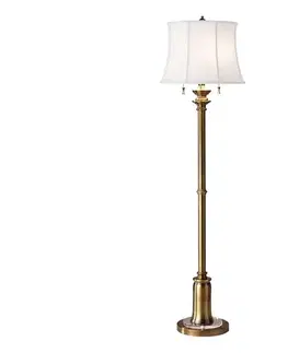 Lampy Elstead Feiss FE-STATEROOM-FL-BB - Stojacia lampa STATEROOM 2xE27/60W/230V mosadz FE-STATEROOM-FL-BB