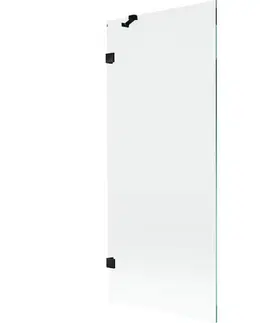 Sprchové dvere MEXEN/S - Lunar vaňová zástena FIX 80 x 150, transparent, čierna 897-080-000-70-00