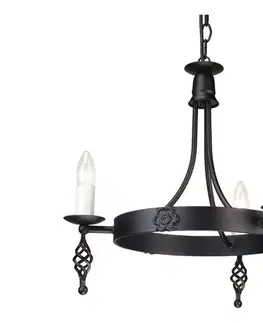 Svietidlá Elstead BY3-BLACK - Luster na reťazi BELFRY 3xE14/60W/230V BY3-BLACK