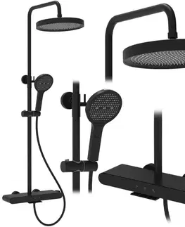Kúpeľňové batérie REA REA - Sprchový set Farel Black REA-P0354