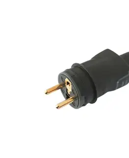 Predlžovacie káble Legrand 50445 - Vidlica gumová 2P+T 16A/250V IP44  čierna 50445