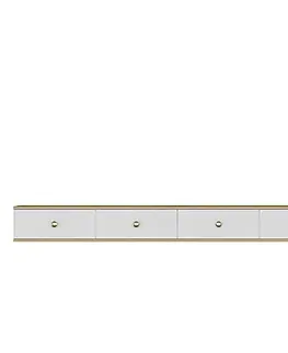 TV stolíky TV stolík Zuzu Double - Sapphire Oak, White