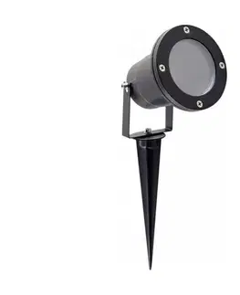 Záhradné lampy  LED RGBW Stmievateľná vonkajšia lampa BLAKE 1xGU10/4,8W/230V IP65 + diaľkové ovládanie KB0036+AI2382