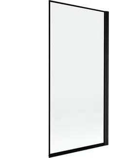 Sprchové dvere MEXEN - MIST vaňová zástena 90x150 cm 6mm 1-s, čierna, okraj, pravá 8A9-090-001-70-70-P