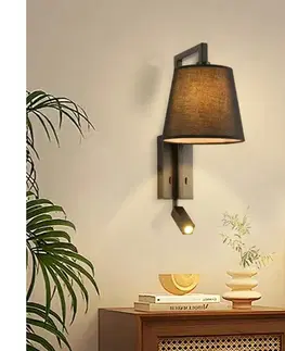 Svietidlá BRILAGI - LED Nástenná lampa RAYA 1xE14/40W/230V + LED/3W čierna BRI207