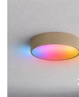 Svietidlá BRILAGI-LED RGBW stmievateľné kúpeľňové stropné svietidlo CLARE 2xE27/12W/230V IP54 béžové BG1590+2xAI0819