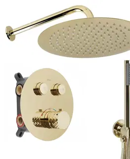 Sprchy a sprchové panely REA - Podomietková sprchová sada Lungo Diamond Gold+ BOX REA-P6965
