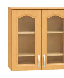 Kuchynské horné skrinky KONDELA Lora MDF New W80S horná kuchynská skrinka jelša