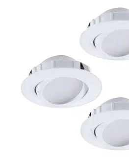 LED osvetlenie Eglo 95857- SADA 3x stmievateľných zapustených LED svietidiel PINEDA LED/5,5W/230V 95857