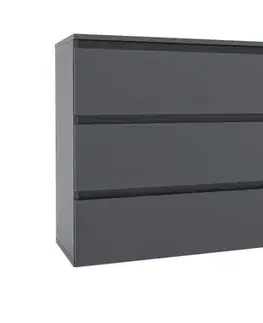 Komody a skrinky LIFE šuplíková komoda 1600, Grafite grey / Grafite grey