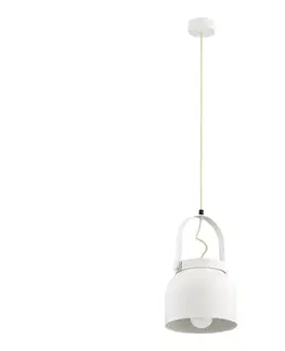 Svietidlá Argon 8280 - Luster na lanku LOGAN 1xE27/15W/230V pr. 20 cm biela 8280