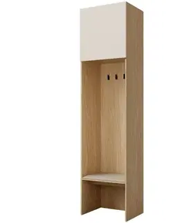 Regály Regál Soreno 58 Prírodný dub/Macadamia