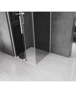 Sprchovacie kúty MEXEN/S - Velar L sprchovací kút, posuvné dvere 110 x 110, grafit, biela 871-110-110-43-20