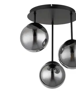 Svietidlá Globo 47441-3S - Prisadený luster HARMON 3xE14/25W/230V čierna 47441-3S