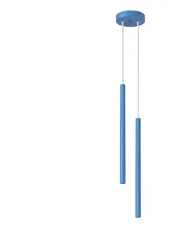 Svietidlá  SL.2150 - Závesný luster na lanku PASTELO 2xG9/8W/230V modrá SL.2150