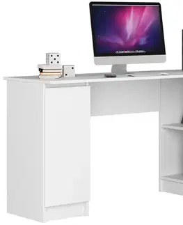 Písacie stoly Moderný písací stôl SCYL155P, biely