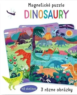 Leporelá, krabičky, puzzle knihy Magnetické puzzle: Dinosaury