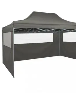 Záhradné altány Skladací nožnicový párty stan s bočnicami 3x4,5 m Dekorhome