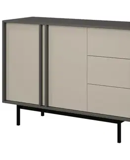 Komody do spálne Komoda 120 Alsy 7 Svetlobéžová/Antracit