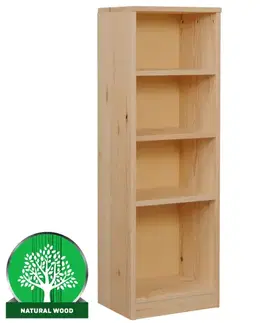 Vitríny a regály do obývačky Regál eko nízky 120 borovica morená dub