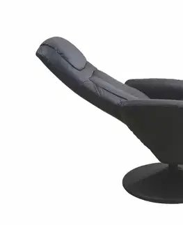 Kreslá HALMAR Optima relaxačné kreslo čierna