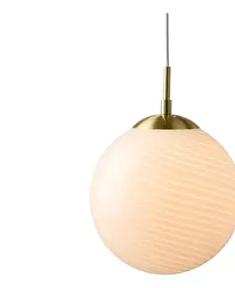 Svietidlá Halo Design 748563 - Závesné svietidlo na lanku CANDY 1xE27/25W/230V Ø 30 cm krémová/mosadz 748563