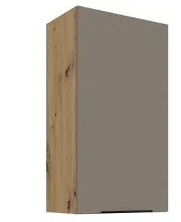 Kuchynské horné skrinky KONDELA Frisbo 50 G-90 1F horná kuchynská skrinka sandgrau / dub artisan