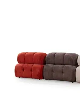 Sedacie súpravy Rohová sedacia súprava / Rohová pohovka Doblo 3 Seater with Pouffe ( L1-O1-1R-Pouffe) - Multicolor