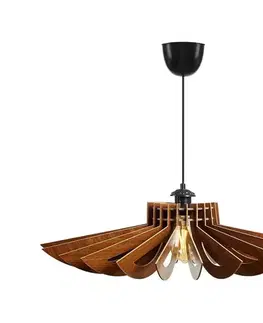 Svietidlá  Luster na lanku 1xE27/60W/230V hnedá pr. 52 cm 390FLH1555