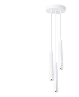 Svietidlá  SL.1398 - Luster na lanku PRYSM 3xG9/8W/230V biela SL.1398