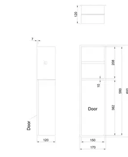 Držadlá k vani SAPHO - DENBO zapustený držiak na toaletný papier, 600x170, nerezová ocel, gun metal 1301-60B