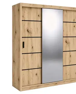 Šatníkové skrine Skriňa Rio 180 artisan