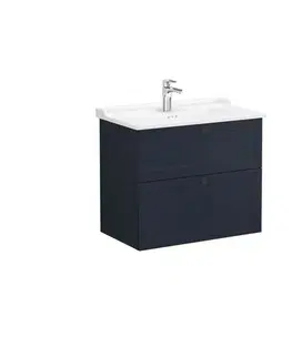 Kúpeľňový nábytok Kúpeľňová skrinka s umývadlom VitrA Root 80x67x46 cm modrá mat ROOTC80BINTC ROOTC80BINTC