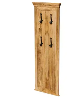 Vešiaky na stenu Vešiak Guru s 4 háčikmi 50x140x2,5 z mangového dreva