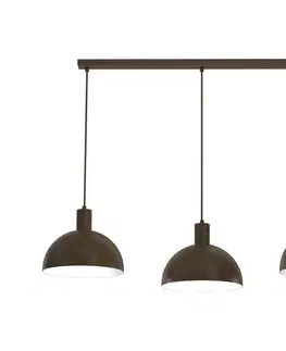 Svietidlá  Závesný luster HANDA s lankom 3xE27/15W/230V hnedý 4386