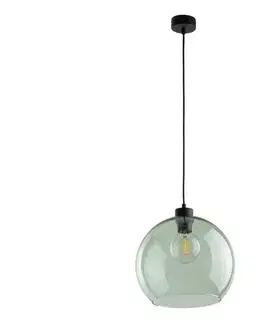 Svietidlá  Závesný luster CUBUS 1xE27/15W/230V čierna/dymová zelená 6778