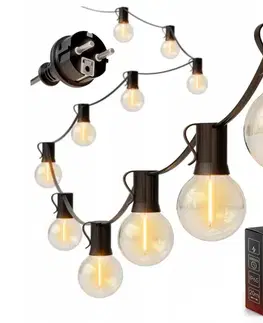 LED osvetlenie SmartLED LED vonkajšia dekoratívna reťaz 20xE12/1W/230V 20 m IP65 čierna 4452