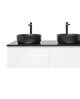 Kúpeľňový nábytok Kúpeľňová skrinka s krycou doskou SAT B-WAY 119x30x45 cm biela lesk BWAY120WTKUB BWAY120WTKUB