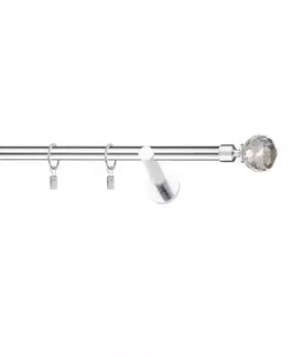 Garniže a kolajničky Garniža I stylus fi 19 chróm 160 cm guľa crystal