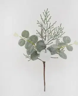 Vetvičky, girlandy, kvety Kinekus Ozdoba zapichovacia tuja+eucalypt+bobule 27 cm