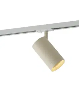 Koľajnicové svetelné systémy Moderný béžový reflektor pre 1-fázový koľajnicový systém GU10 70mm - Iconic Jeana Luxe
