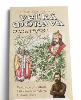 Sprievodcovia, mapy - ostatné Veľká Morava - ručne maľovaná mapa