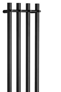 Radiátory do kúpeľne SAPHO - PAPINADO elektrický sušiak uterákov, 263x1200, 85W, čierna mat ER350