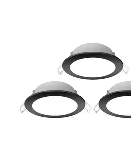 Svietidlá  B.V. -SADA 3x LED Vonkajšie podhľadové svietidlo LED/4,8W/230V 3000K IP65 čierna B10405QA5