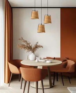 Stropná svetla Stropná lampa Milbury čierna 1x40W E27 žlté tienidlo