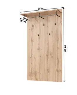 Predsieňové steny KONDELA Moratiz 80 vešiakový panel dub wotan